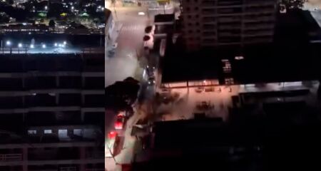 A vítima chegou a ser soterrada pela laje, que acabou caindo junto com a estrutura