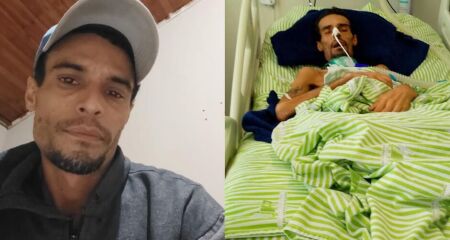 O jovem Valmir Rodrigo da Silva, de 37 anos, está internado há 2 meses