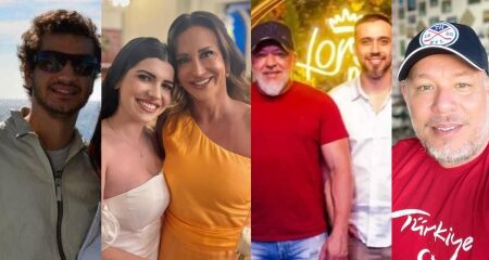 Da esquerda para direita: Paulo e Douglas Melo; Ol&iacute;via, Rosana e Felipe Jafar; e Ed Carlo Burgatt