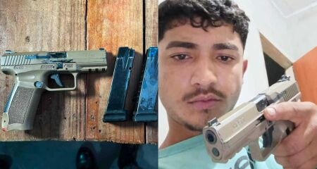 Gabriel Henrique da Silva Claro Benites tinha o costume de exibir a arma nas redes sociais