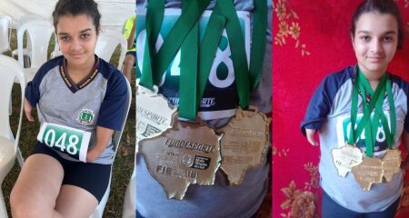 Além das medalhas, o esporte também trouxe mudanças para a vida escolar e emocional da menina