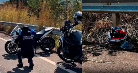 O acidente aconteceu na manhã deste domingo