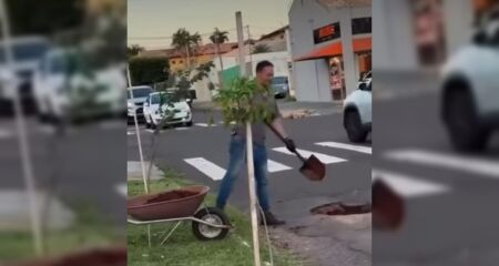Buraco foi tapado com terra