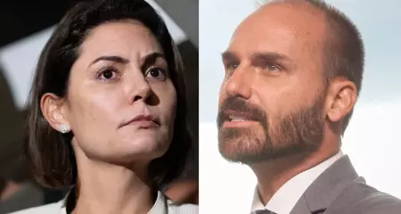Eduardo Bolsonaro repostou cr&iacute;tica do influenciador Allan dos Santos a Michelle Bolsonaro e concordou: "Triste, mas verdadeiro"

