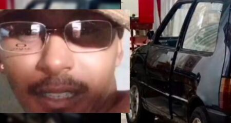Adolescente sofreu cortes causados pelos vidros do carro
