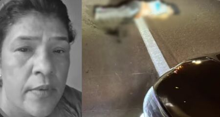 Ela foi atingida pela carreta dirigida pelo próprio marido
