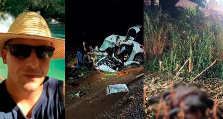 Ele levava a filha de sua ex-mulher para casa do pai quando bateu em uma anta na estrada