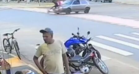 A vítima foi encaminhada ao Hospital Municipal de Água Clara