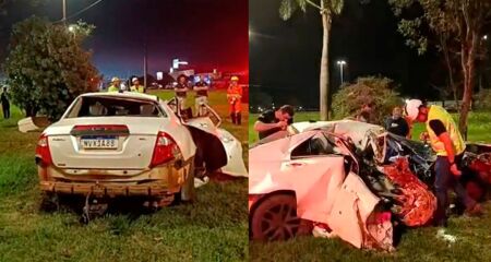 Carro teria capotado diversas vezes antes do impacto