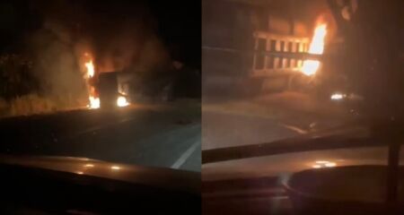 Ap&oacute;s a batida, o motorista da carreta fugiu e est&aacute; sendo procurado