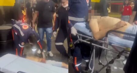 Vítima levou golpe na região das costas e na mão