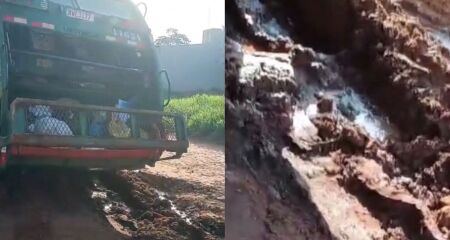 Buracos, valas e o acúmulo de lama têm dificultado a circulação de veículos e pedestres no bairro