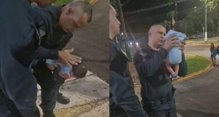 A cena emocionou familiares, que acompanharam a a&ccedil;&atilde;o dos militares