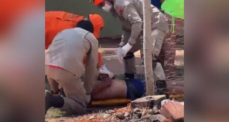 Vítima foi socorrida em estado grave