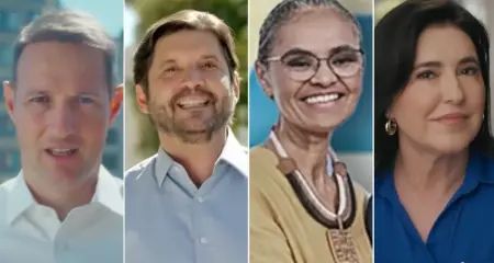Simone Tebet tem 29,6%, Guilherme Derrite aparece com 29,3% e Marina Silva marca 28,3%; margem de erro &eacute; de 2,5 pontos percentuais