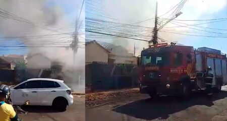 Equipes de emerg&ecirc;ncia foram acionadas para controlar as chamas