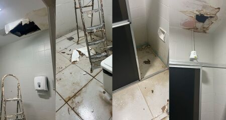 A regi&atilde;o tamb&eacute;m apresenta sinais de mofo e umidade