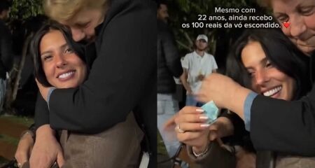A boiadeira entregou a avó e foi repreendida de forma bem-humorada: 'cala a boca, menina'