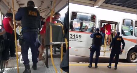 Os guardas da GCM estavam fazendo uma fiscalização contra ambulantes no Terminal General Osório