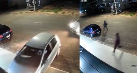 As vítimas foram rendidas e obrigadas a deitar no chão durante o assalto