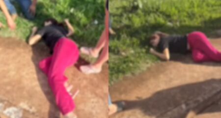 Vítima recebeu primeiros socorros de moradores; polícia apura as circunstâncias do disparo