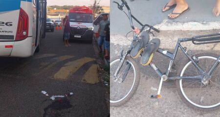 V&iacute;tima andava de bicicleta quando foi atingida pelo ve&iacute;culo