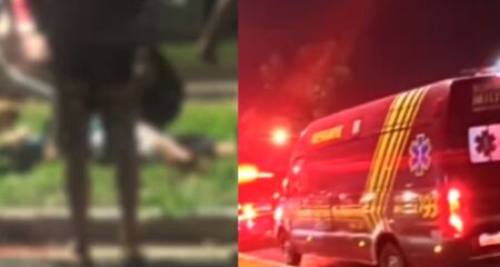 V&iacute;tima teve parte da perna arrancada com o impacto e foi socorrida para Santa Casa