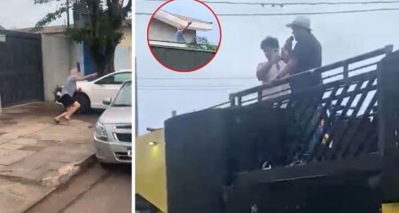 O homem afirma ter sido citado durante ato e teria se machucado ao cair no ch&atilde;o