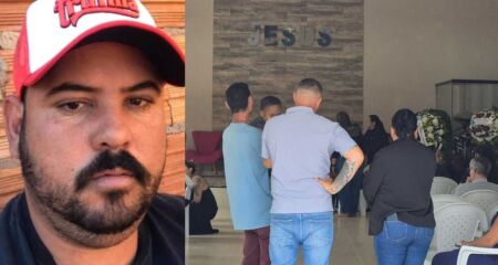A mãe de Newerton Bruno Pereira de Souza também esteve na despedida de Welligton