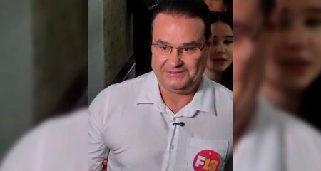 Candidato ao Governo de Mato Grosso do Sul foi alvo de hostilidade na manhã deste domingo no Instituto São José