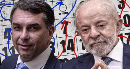 Levantamento mostra empate técnico entre Flávio Bolsonaro (PL) e Lula (PT), mas com uma vantagem percentual para o senador nos votos válidos