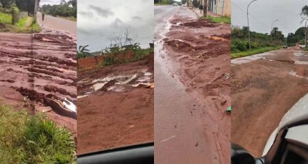 Moradores n&atilde;o est&atilde;o conseguindo entrar em casa com o carro devido ao rebaixamento da via