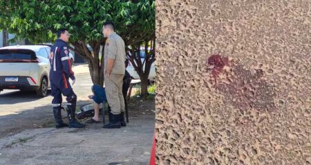 Vítima foi socorrida por equipes do Samu e encaminhada para atendimento médico
