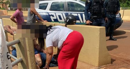 Vítima sofreu ferimento grave na cabeça e foi socorrido pela URSA do Corpo de Bombeiros