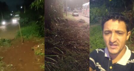 Morador decidiu realizar a limpeza por medo de acidentes envolvendo pedestres na rua