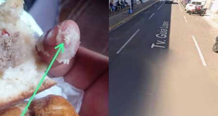 Mulher afirma que comeu um quibe do mesmo estabelecimento antes de perceber a presença de insetos em uma esfiha
