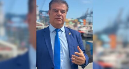 Senador esteve em Valparaíso para acompanhar estrutura portuária e participou de agenda sobre segurança nas fronteiras e combate ao crime organizado