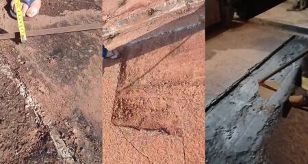 Reclama&ccedil;&atilde;o aponta poss&iacute;vel baixa qualidade do material usado na Travessa Serra do Luar