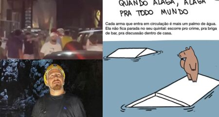 Ilustração da Capivarinha Pantaneira abordou riscos de armas em brigas; no dia seguinte, Ewerton Rodrigues foi morto a tiros ao tentar separar uma discussão