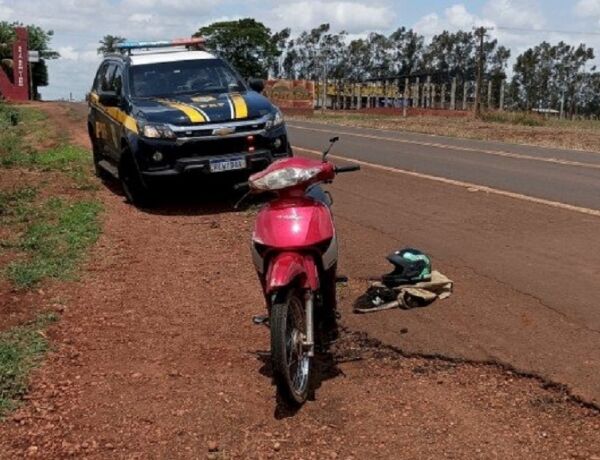 Motociclista foi socorrido