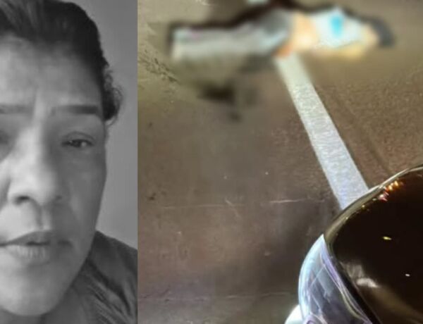 Ela foi atingida pela carreta dirigida pelo pr&oacute;prio marido