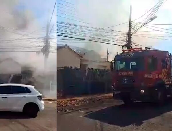 Equipes de emerg&ecirc;ncia foram acionadas para controlar as chamas