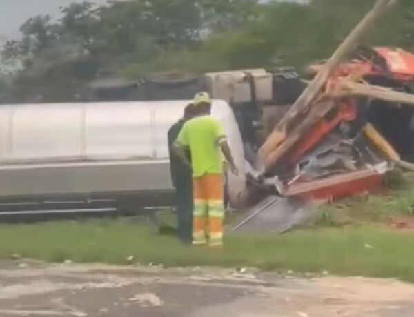 Ve&iacute;culo bateu em uma &aacute;rvore ao sair da pista 