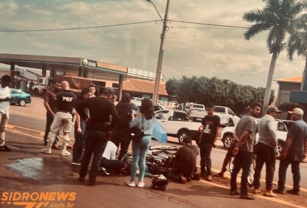 A v&iacute;tima foi socorrida pelas equipes do Corpo de Bombeiros