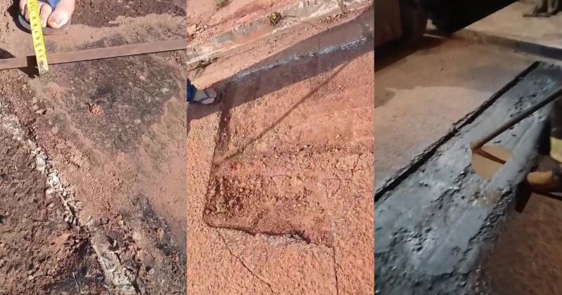 Reclama&ccedil;&atilde;o aponta poss&iacute;vel baixa qualidade do material usado na Travessa Serra do Luar