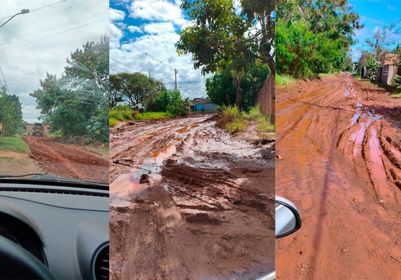 Devido a situa&ccedil;&atilde;o das ruas, v&aacute;rios carros estariam atolando na regi&atilde;o