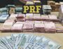 Bolivianos são flagrados com R$ 266 mil em notas de reais e dólares em Anastácio