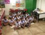 Talita Antunes do vôlei dá show de cidadania em Escola Municipal de Aquidauana