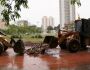 Equipes realizam trabalho emergencial em regiões mais atingidas pela chuva