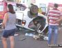 Motorista avança placa de pare e provoca capotamento no bairro São Francisco